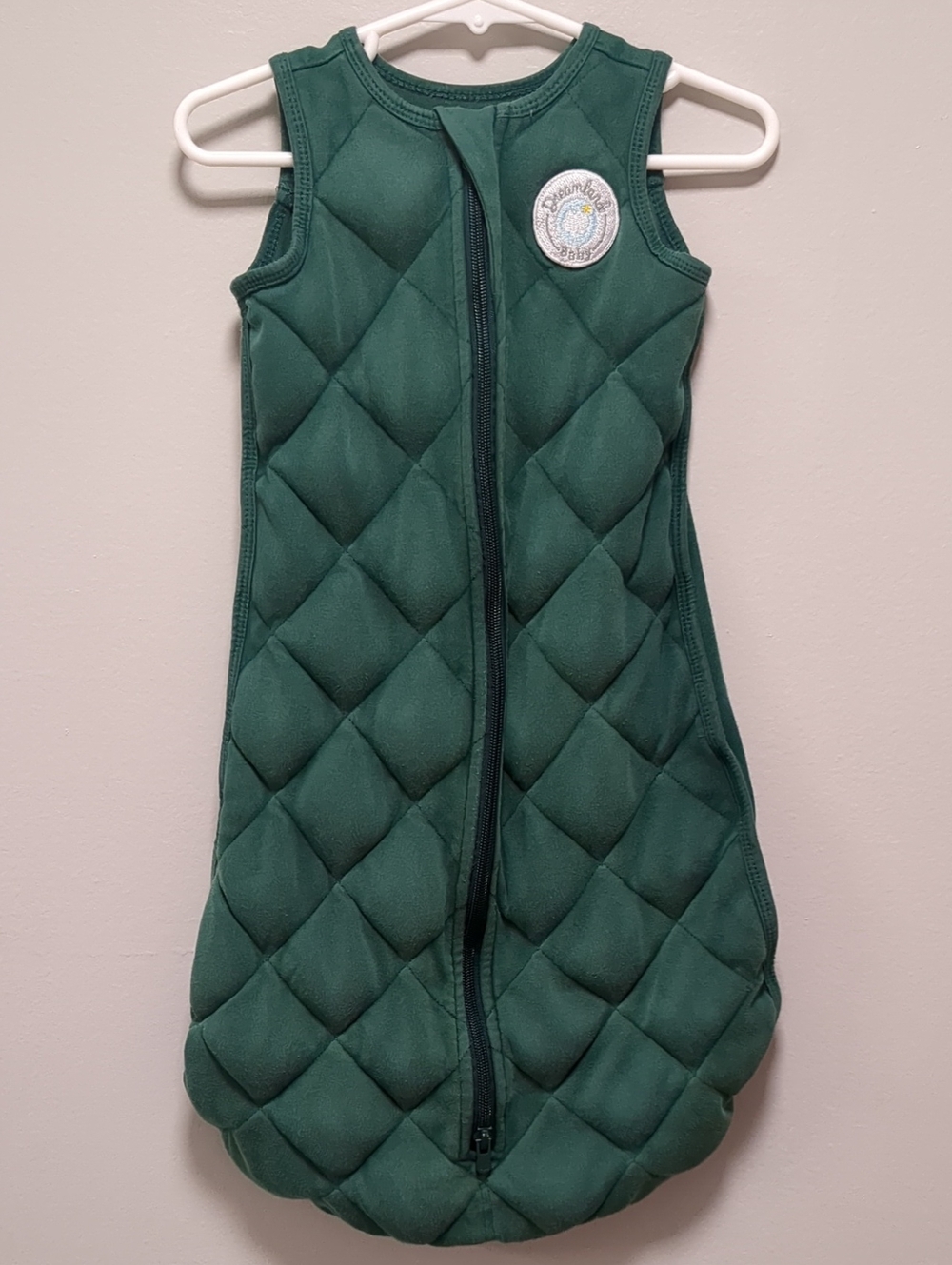 Dreamland Baby Dream Weighted Sleep Sack Quilted Green 100% Cotton 0-6 Months
